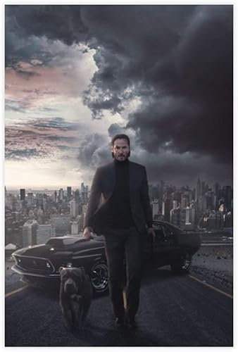 HRTNS Puzzle für 1000 Teile Film John Wick künstlerische Konzeption Leinwand Poster Holz Puzzlespiel Erwachsenen und Kinder puzzle Poster 1000 Piece 29.5x19.6inch(75x50cm) Kein Rahmen