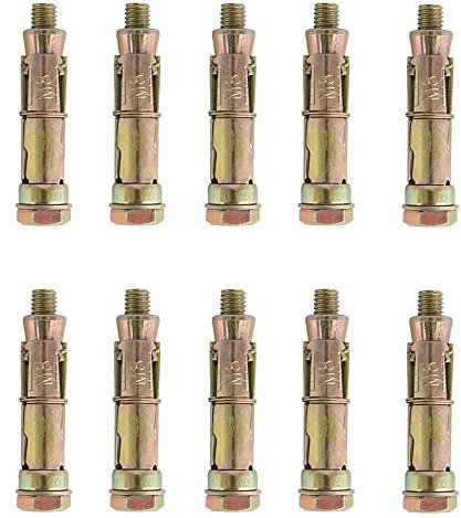 BDHI 10pcs M8×60mm Shield Anchor Bolts Expansion Bolt Long Expansion Shield for Solid Walls and Concrete(Y171-10)