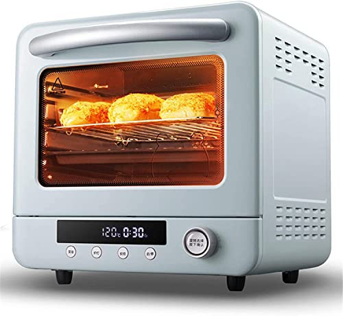CAZARU Horno Horno Individual eléctrico Integrado - Horno halógeno de convección Premium de Acero Inoxidable Mini Horno y Parrilla Ideal para Asar, Hornear Happy Life