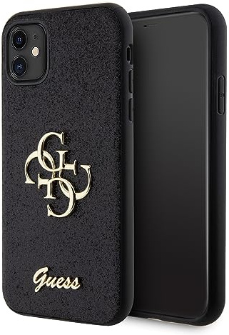 GUESS GUHCN61HG4SGK Hülle für iPhone 11 / Xr 6.1 Schwarz hardcase Glitter Script Big 4G