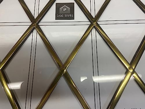Tira autoadhesiva de plomo de 9 mm, color dorado x 5 metros de largo