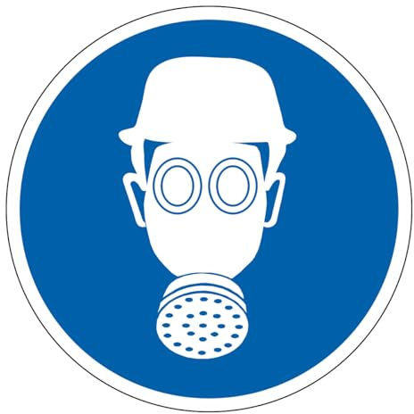 M192 - Compulsory helmet and respiratory protection - Sign and mandatory signage - Choice of sizes - ISO 7010 standard