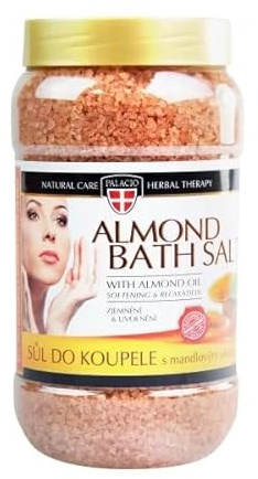 Palacio Bain aromatique relaxant et sel de bain à l'huile d'amande – Sans huile minérale, parabènes ni silicone – 1,2 kg