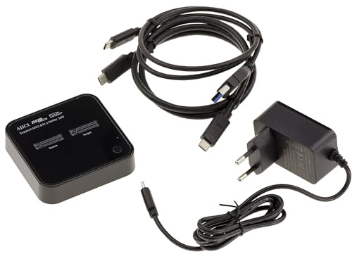 KALEA-INFORMATIQUE Dock para conectar 2 SSD M2 AHCI o M.2 NVMe a un PC, Mac o Smartphone, con Enlace USB 3.2 de 20 GB y función de clonación.