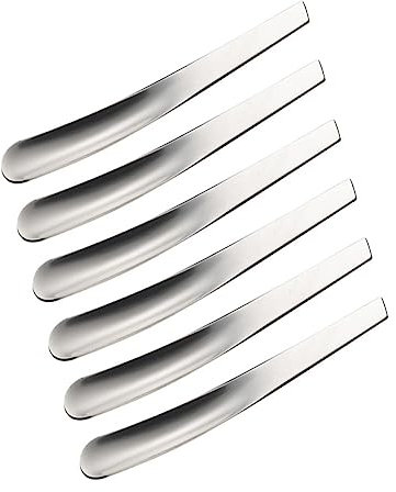 ABOOFAN 6 Stk Mokkalöffel Löffel Aus Metall Honiglöffel Löffel Aus Edelstahl Eislöffel Gekochte Eierlöffel Reagenzienschaufel Vorspeisenlöffel Metall Servierlöffel Gelee Schokolade Pudding