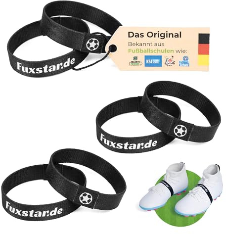 FUXSTAR - Das Schnürsenkel-Fixierband™ für Fußballschuhe, Schnürsenkel Halter gegen aufgehende Schleifen, bekannt aus Profi-Fußballcamps, aus nachhaltigem rPET (3 Paar)
