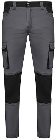 Velilla 103031S Pantalón Stretch bicolor, color Gris y Negro, Talla 46