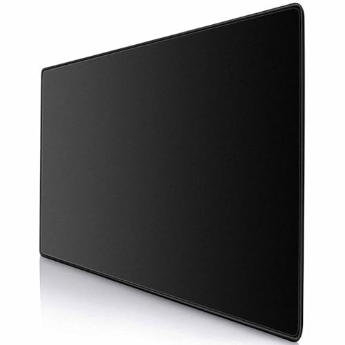 Combrite XL Gaming Mouse Pad, Large 40 x 45 CM Mouse Mat, Black Micro Fabric Surface, Anti-Skid Textured Rubber Base (400mm x 450mm x 3mm)