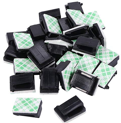 Youdefa 30X Kabelhalter Kabelclip Kabelklemme Selbstklebend Schwarz