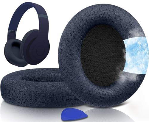 SOULWIT Cuscinetti Auricolari in Gel Raffreddamento Ricambio per Beats Studio Pro Wireless Cuffie con Cancellazione del Rumore, Padiglioni con Tessuto a Rete Traspirante, Schiuma ad Alta Densità