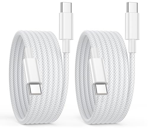 2Pezzi Cavo USB Type-C 3 Metri Ricarica Rapida per iPhone 16/16 Pro Max/16Pro/15/15 Pro Max/15 Plus,Macbook,iPad Pro/Air, 60W Cavo iPhone 15 16 Cavo USB C a USB C Filo Caricatore Cavo Type C to Type C