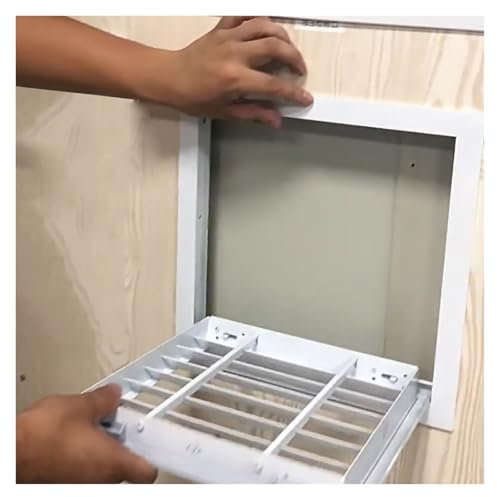Cubierta de ventilación metálica rectangular, Rejilla de ventilación de techo for pared, color blanco, rejilla de ventilación de aluminio, rejilla de ventilación for cobertizos, baños y cocinas(40 x 4