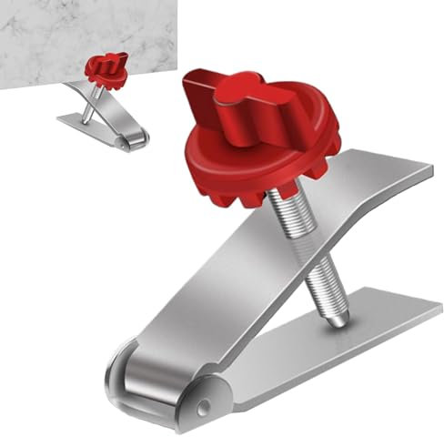 Wall Tiles Leveling Tool, Leveling Leveler Adjuster 3.86x1.38x2.76 Inches Stainless Steel Tiles Locator, Reusable Lifter Tools for Door Panel, Support Clamp Tiling Positioning