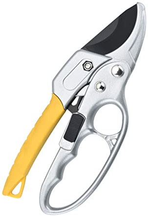 Outil de Coupe Cisaille de Jardin Robuste Sécateur de Branches d'arbres fruitiers Outils de Coupe Coupe-Main à cliquet Ciseaux à Plantes Durable et Polyvalent.