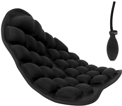 lasuroa Coussin de Siège Gonflable pour Voyage en Avion, Coussin d'air 3D Portable et Confortable avec Pompe Manuelle pour Siège Voiture Chaise Bureau et Tapis de Camping