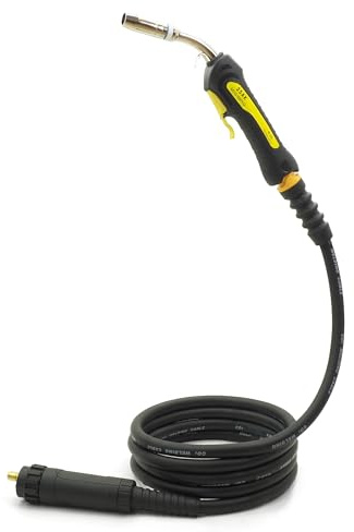 Schweißbrenner MIG MAG Schlauchpaket Schutzgasschweißgerät MB-25 AK-25 TW-25 YELLOW 3/4/5m EURO-Anschluss 230A CO2/MIX Draht 0,8-2,4mm Gasgekühlt Professionell - Bestschweissen.de (5m)