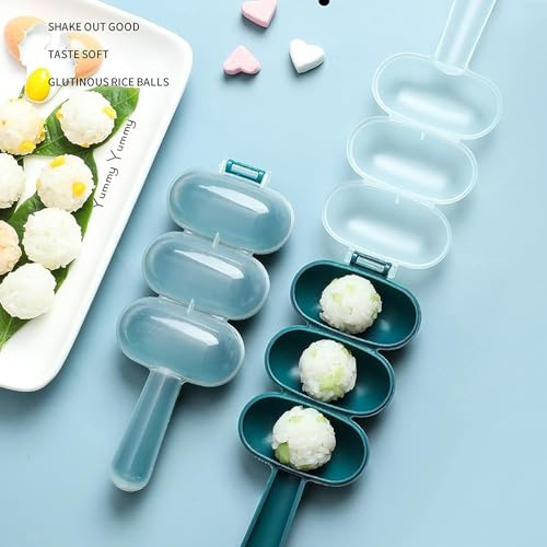 Blaue Silikon-Reiskugelform, Sushi-Teller, DIY-Sushi-Shake-Reiskugel-Maker, kugelförmige Küchenwerkzeuge für Kinder und Zuhause, DIY-Set