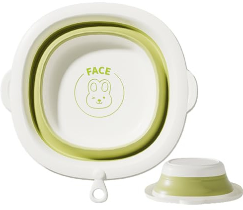 Tazón De Lavado Plegable | Cuenca Plegable Para Bebés | Baby Washbasin Cartoon Lavado De Cara Plegable | Tina De Lavado No Deslizante, Portátil Y Divertida Para Niños, Perfecto Para Bañarse Y Limpieza