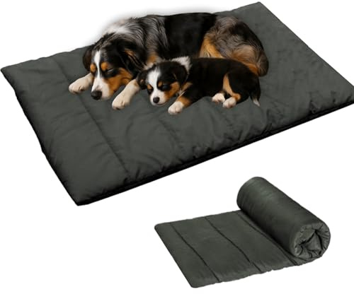 CAIEJSAEN Reisedecke Hund, Hundedecke für Unterwegs, wasserdichte Hundematte, Maschinenwaschbares Hundebett, für Draußen, Reisen, Stiefelauskleidung 110 x 68 cm (Dunkelgrau)