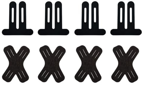 DORKIN Nastro e materiali per supporti medici，4 pezzi di bende kinesiologiche nere e 4 pezzi di nastro sportivo nero a forma di X, nastro kinesiologico, alleviano il dolore muscolare