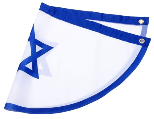 FONDOTIN Bandiera Israele da Giardino Decorativa per Esterni Resistente con Stampa Chiara Festività e Eventi Nazionali Doppia Faccia Facile da Appendere Decorazione per Cortile e Parate