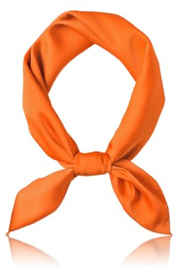 Damen Seidentuch,Grün Seide Tuch, Rot Silk Bandana, Orange Satin Nickituch | Quadratisches Kopftuch Rotes Seidenschal Seiden Grünes Halstücher Leicht Eleganter Nickitücher