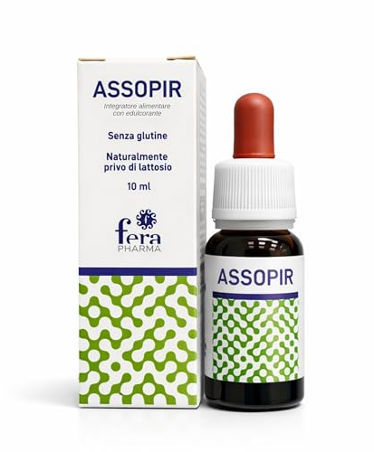 Fera Pharma Assopir Gocce - Integratore Alimentare con Valeriana, Melatonina, Zinco, Vitamina B6 e Melissa - Azione Calmante e Rilassante, Favorisce il Sonno - 10ml