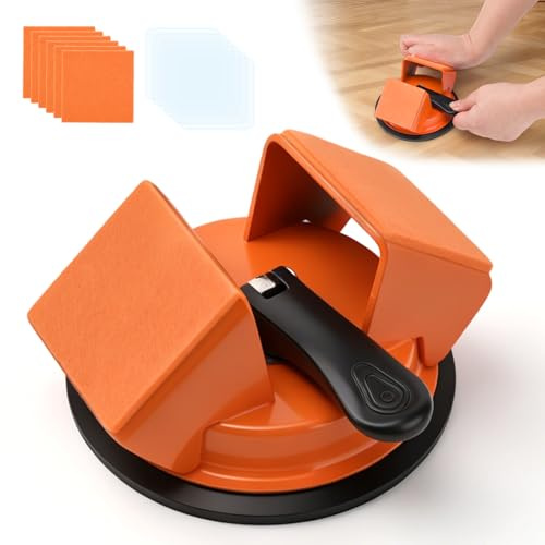 YAOZUP Ventosa para Suelo Laminado con Ángulo de Golpe 45°, Herramienta Robusta de Agarre con Ventosa de Doble Cara – para Suelo Laminado, Vinílico, Baldosas
