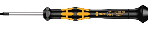 Wera 05030402001 1567 Tournevis Kraftform Micro TORX HF avec fonction de retenue, TX 6 x 40 mm, Noir/jaune