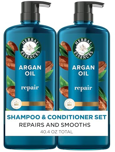 Herbal Essences Argan Oil Repair Shampoo & Conditioner Set, Moisturizes & Smoothes, Paraben-Free, Color-Safe, pH-Balanced, Citrus Scent, 20.2 Fl Oz, 2-Pack