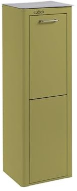 DON HIERRO - Poubelle cuisine de tri sélectif CUBEK, 2 compartiments de 20 litres.-Vert olive