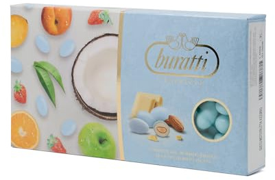 Buratti Confetti Dragées à l'amande Recouverte de Chocolat Tendresses Fruits Variés Bleu 1 Kg