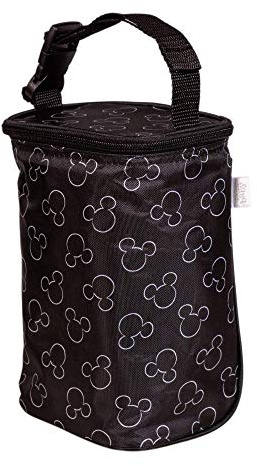 J.L. Childress 0407DIS1 Disney Tall TwoCOOL Breastmilk Cooler, Bottle and Baby Food Bag, Polyvinyl Chloride, Mickey Black