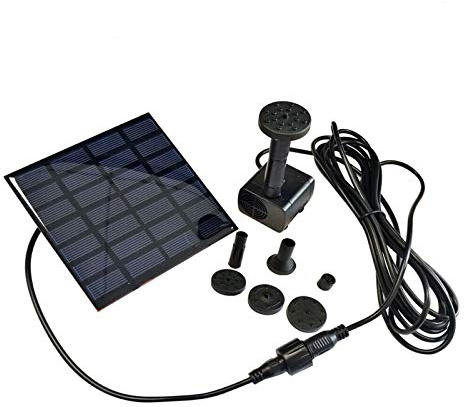 HENGMEI Solarpumpe Solar Teichpumpe Wasserpumpe Springbrunnen Teichfontäne für Gartenteich, Fisch-Behälter (1.2W, Platz)