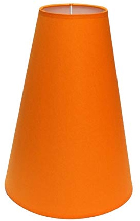 Pantalla 250 x 120 x 400 mm diámetro inferior x diámetro superior x altura | algodón naranja | marco E27 (grande) | Para lámparas de mesa y de pie | Pantalla de 25 x 12 x 40 cm | Pantalla de 25 cm |