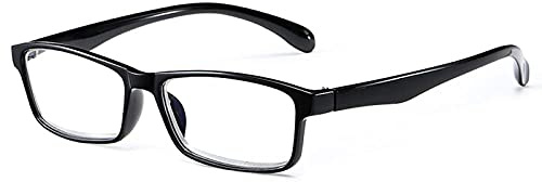 SaNgaiMEi Blaulichtfilter Lesebrille Damen Herren Computerbrille, Bequeme und flexible Blaulichtbrille Lesehilfen Sehhilfe Brille mit Sehstärke(9010 Schwarz 3.0)