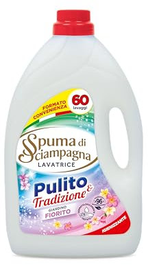 Spuma Di Sciampagna Flüssigwaschmittel für Waschmaschine, farbig, 60 Waschgänge – 3000 ml