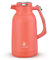 IDEUS Vacuum Insulated Coffee Carafe, 68 oz (2 Liters) Stainless Steel Milk Jug Thermal Tea Pot Hot & Cold Water Beverage Dispenser (Red)