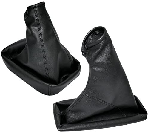 Aerzetix - C57835 - Cuffia soffietto per leva del cambio e freno a mano - compatibile con Opel Meriva A dal 2003 al 2010 - colore: nero - in pelle sintetica