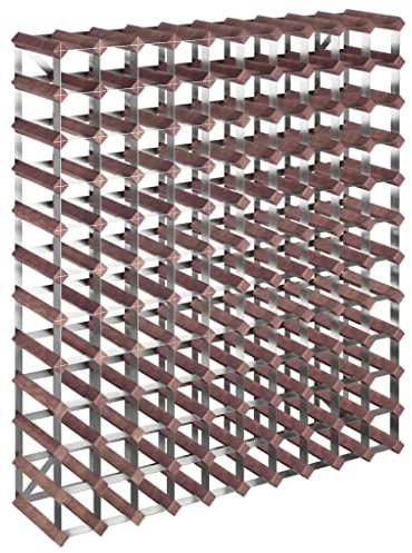 vidaXL Weinregal für 120 Flaschen Weinhalter Weinflaschenhalter Flaschenregal Weinständer Weinflaschenregal Flaschenständer Weinschrank Braun Massivholz Kiefer
