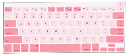 PUSOKEI Pink Keyboard Stickers for IOS - A1466, A1278, A1298 - PVC English Computer & Laptop Stickers