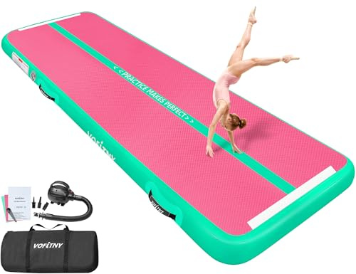 VOFiTNY Aufblasbare Turnmatte 10/20 cm Dicke Gymnastikmatte 3/4/5/6 m Trainingsmatte Tumbling Matten für den Hausgebrauch/Park und Wasser Yoga Matte