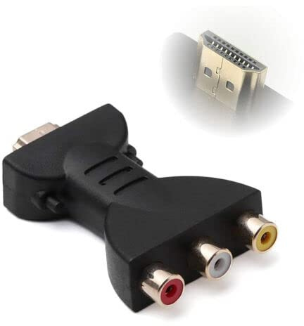 TopHomer Adattatore convertitore composito HDMI a 3 RCA Full HD Video 1080p AV SCART