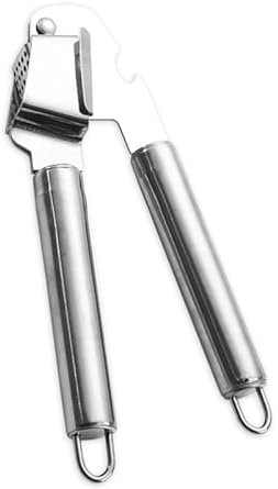 Presse-ail en Acier Inox Presse-ail de cuisine professionnelle，presse-ail à usage intensif, hachoir à ail convivial, facile à nettoyer et durable presse souple facile squeeze poignée ergonomique