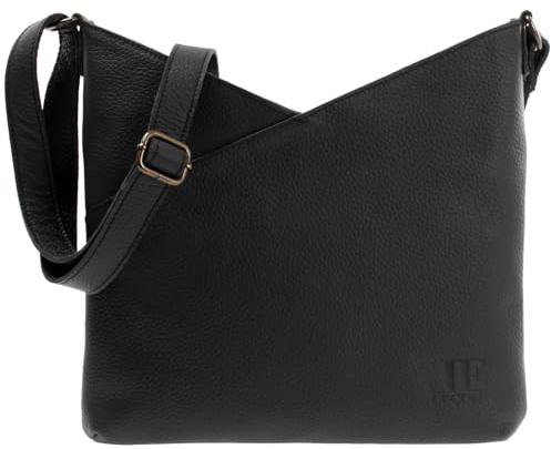 LECONI Schultertasche Damentasche Umhängetasche natur weiche Ledertasche Handtasche Damen Leder 32x29x3cm LE0065
