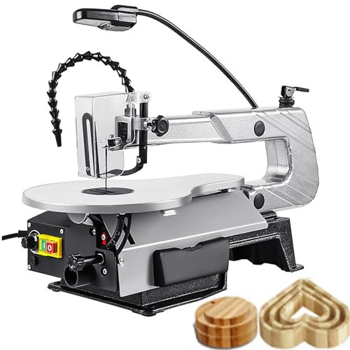 Woodworking Wire Saw - Desktop Electric Bandsaw with 45° Tiltable Metal Work Table for Crafting, DIY - Includes Blade for Multifunctional Use