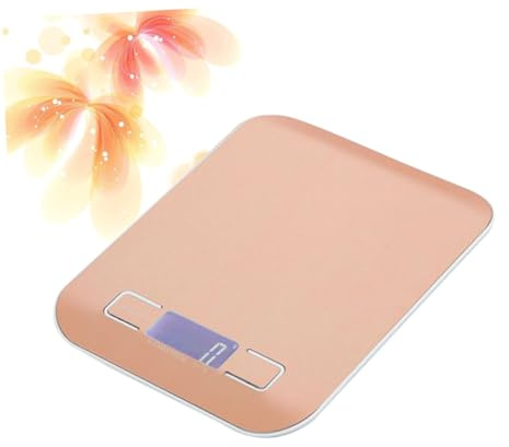 Zerodeko 5kg Balance De Cuisine Électronique Acier Écran Lcd Facile à Lire Pour Pâtisserie Cuisine Rose