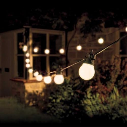 Outdoor String Lights Mains Powered - Fairy Lights - Waterproof Garden String Lights Plug in, for Patio, Pergola, Gazebo, Wedding, Party & Outdoor LED String Lights (10, Warm White Festoon Lights)
