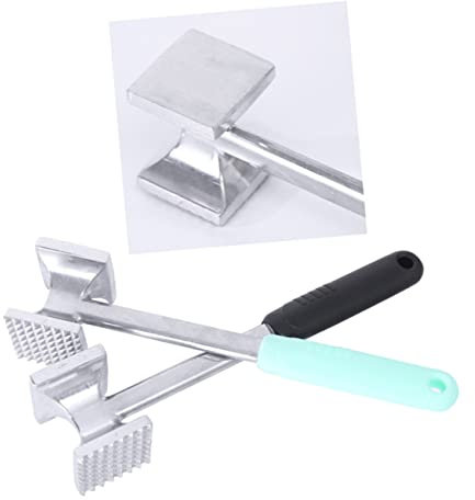 TOPBATHY Martillo Cuadrado para Carne de Cocina ablandador de Carne en Polvo picadora de Carne de Cerdo Martillo para Carne Acero Inoxidable suavizante Martillo de Manejar