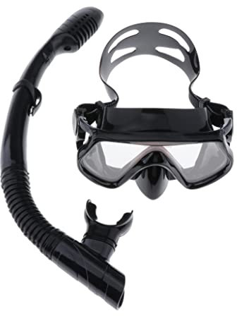 Professionelles wiederverwendbares Schnorchelset für Männer und Frauen mit Nebelbrille und Dry Top Schnorchel, für Freitauchen, Tauchen und Schwimmen, verstellbares Gummiband und breite Sichtmaske